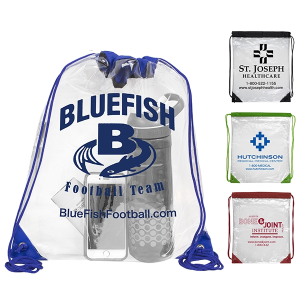 Everest - Tall Clear Drawstring Cinch Pack Backpack